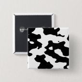 Badge Carré 5 Cm Motif de vache noir et blanc (Devant & derrière)