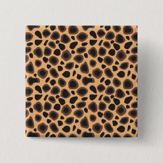 Badge Carré 5 Cm Motif guépard (Devant)