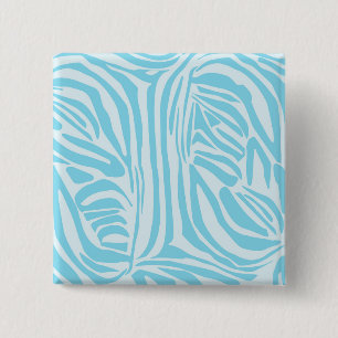 Badge Carré 5 Cm Motif rayé zèbre bleu