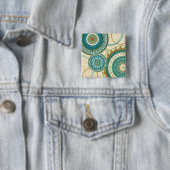 Badge Carré 5 Cm Motifs circulaires (En situation)