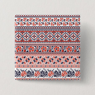 Badge Carré 5 Cm Motifs de conception de point de croix