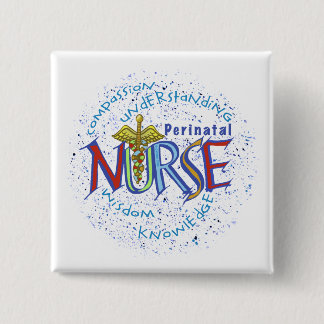Badge Carré 5 Cm Moto de l'infirmière périnatale