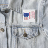 Badge Carré 5 Cm Moto-Shadow-Flag-Wave (En situation)
