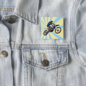 Badge Carré 5 Cm Motocross (En situation)
