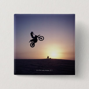Badge Carré 5 Cm Motocycliste