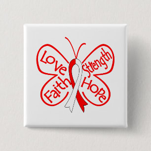 Badge Carré 5 Cm Mots de inspiration de papillon de DVT