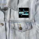 Badge Carré 5 Cm Mots... EDS (En situation)