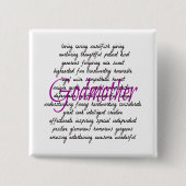 Badge Carré 5 Cm Mots pour Godmère (Devant)