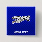 Badge Carré 5 Cm Mouette mignonne ; Bleu (Devant)