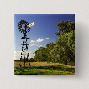 Badge Carré 5 Cm Moulin à vent près de la Hume Highway, Victoria, A