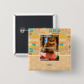 Badge Carré 5 Cm Mousse de mah chaud (Devant & derrière)