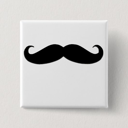 Badge Carré 5 Cm Moustache noire ou moustache noire pour des (Devant)