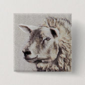 BADGE CARRÉ 5 CM MOUTON (Devant)