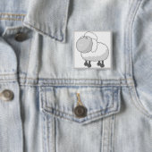 Badge Carré 5 Cm Moutons mignons (En situation)