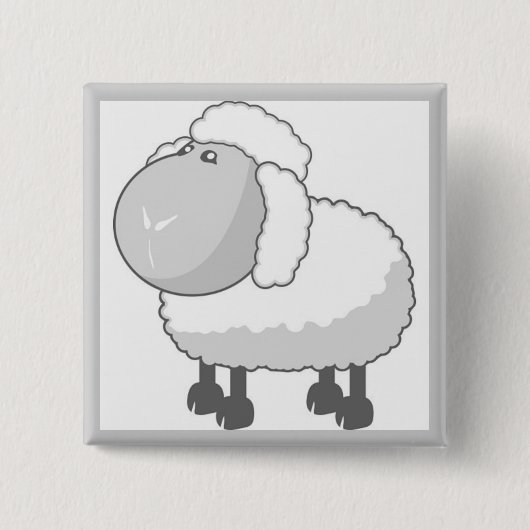 Badge Carré 5 Cm Moutons mignons (Devant)