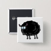 Badge Carré 5 Cm Moutons noirs (Devant & derrière)