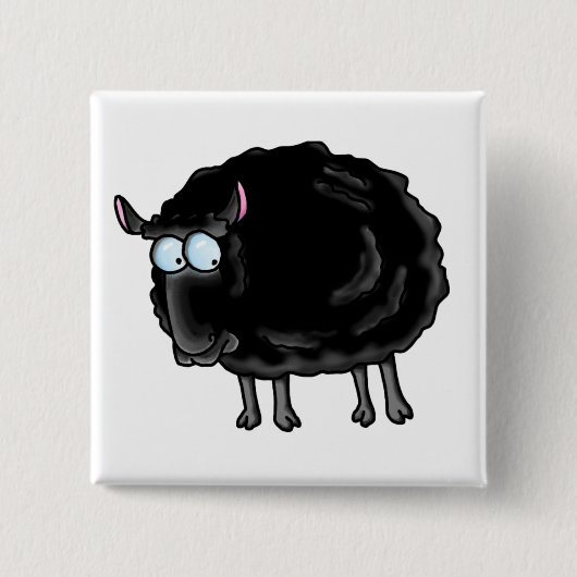 Badge Carré 5 Cm Moutons noirs (Devant)