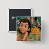 Badge Carré 5 Cm Mowgli 4 (Devant & derrière)
