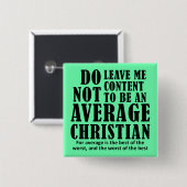 Badge Carré 5 Cm Moyenne des citations chrétiennes (Devant & derrière)