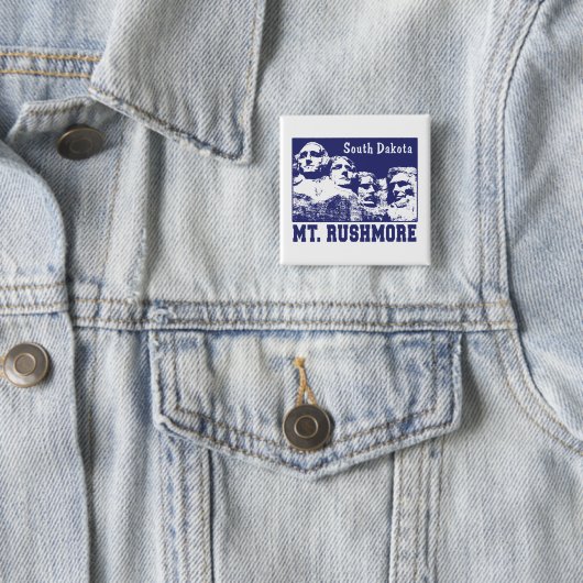 Badge Carré 5 Cm Mt. Rushmore (En situation)