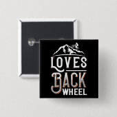 Badge Carré 5 Cm MTB - Love Back Wheel (Devant & derrière)