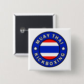 Badge Carré 5 Cm Muay Thai (Devant & derrière)