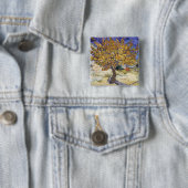 Badge Carré 5 Cm Mûrier de Vincent van Gogh |, 1889 (En situation)
