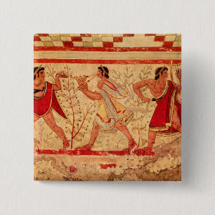 Badge Carré 5 Cm Musiciens d'Etruscan