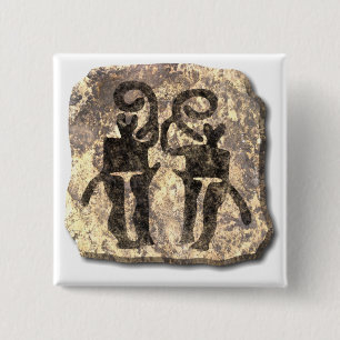 Badge Carré 5 Cm Musiciens-pierre