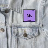Badge Carré 5 Cm Mx - Marx Funny Élément Symbole de chimie T-Shirt (En situation)