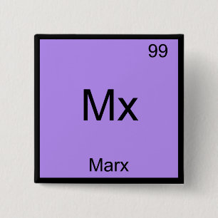 Badge Carré 5 Cm Mx - Marx Funny Élément Symbole de chimie T-Shirt