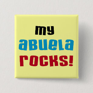 Badge Carré 5 Cm My Abuela Rocks T-shirts et cadeaux