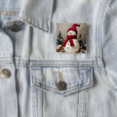 Badge Carré 5 Cm My Christmas (En situation)