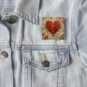 Badge Carré 5 Cm My Heart (En situation)