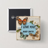 Badge Carré 5 Cm My Scrapbook  (Devant & derrière)