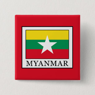 Badge Carré 5 Cm Myanmar