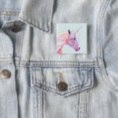 Badge Carré 5 Cm Mystic Unicorn (En situation)