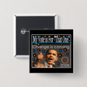 Badge Carré 5 Cm myvote (Devant & derrière)