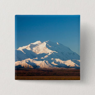 Badge Carré 5 Cm N.A., États-Unis, Alaska. Mt. McKinley dans Denal
