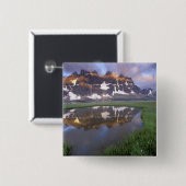 Badge Carré 5 Cm NA, Canada, Alberta, Tonoquin Valley. Jasper (Devant & derrière)