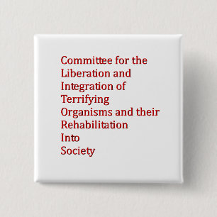 Badge Carré 5 Cm Nain rouge