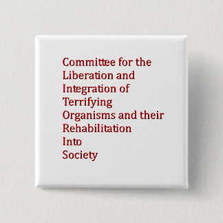 Badge Carré 5 Cm Nain rouge