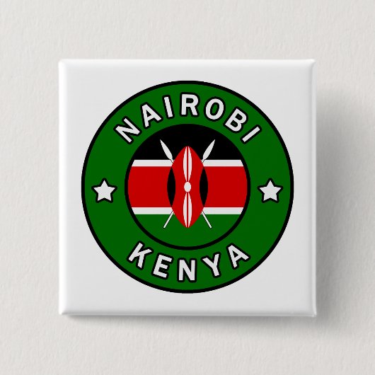 Badge Carré 5 Cm Nairobi Kenya (Devant)