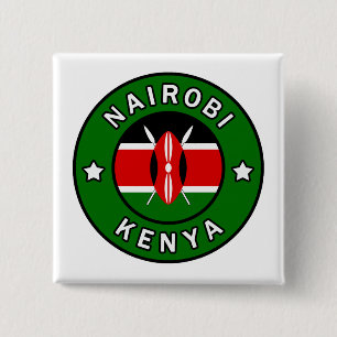 Badge Carré 5 Cm Nairobi Kenya