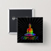 Badge Carré 5 Cm namaste (Devant & derrière)