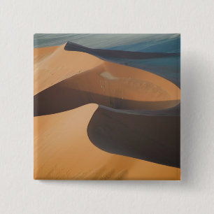 Badge Carré 5 Cm Namibie, Soussevlei, Grandes dunes de sable rouge