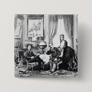 Badge Carré 5 Cm Napoléon III d'empereur