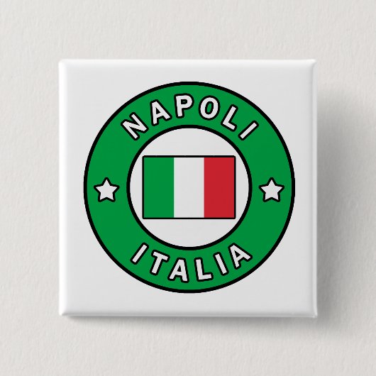 Badge Carré 5 Cm Napoli Italia (Devant)