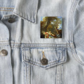 Badge Carré 5 Cm Narcisse, 1728 (En situation)