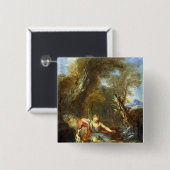 Badge Carré 5 Cm Narcisse, 1728 (Devant & derrière)